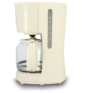 Cafetière electrique 1,5L crème RETRO