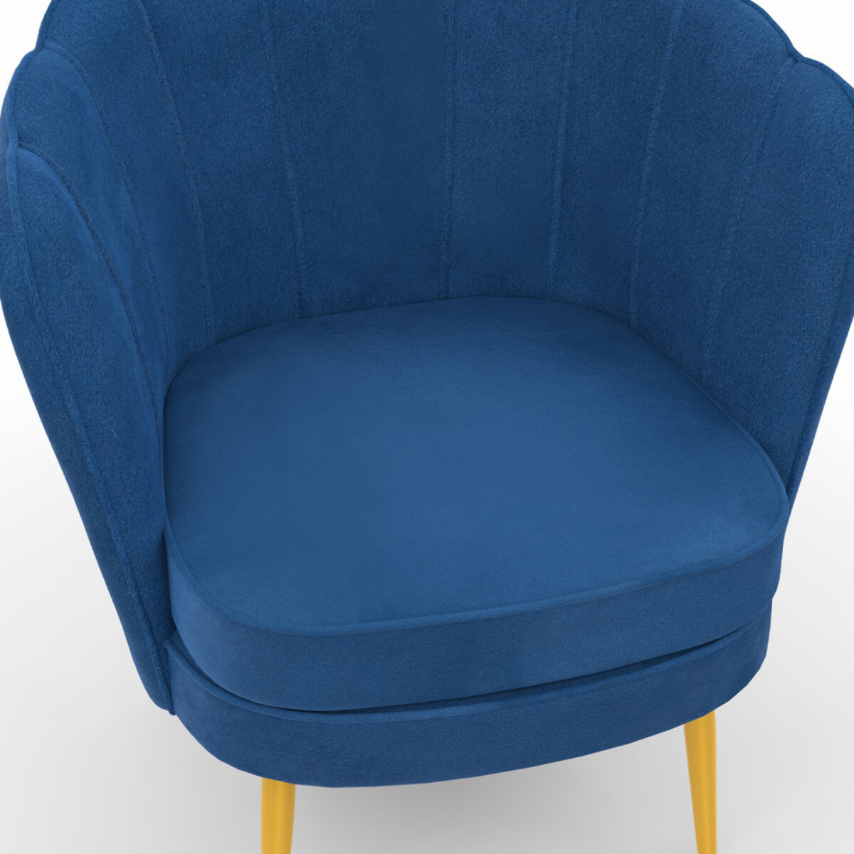 Fauteuil Arielle - Bleu / pied doré