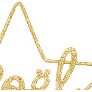 Cimier métal noel paillettes 22cm