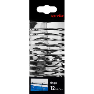 Lot de 12 anneaux pour rideaux de douche RINGO Chromé Spirella