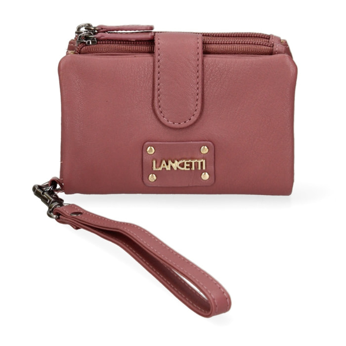 Portafoglio donna in vera pelle - Modello False - Casual - 13.5 x 10.0 x 3.0 cm