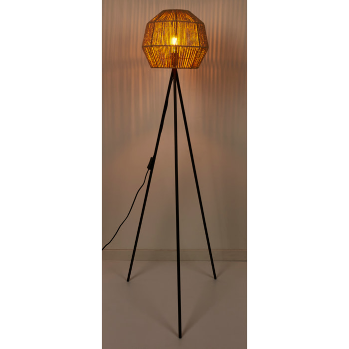 Lampadaire Abat Jour Effet Corde Tressee