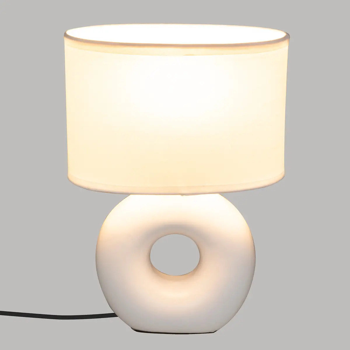 Lampe "Baru" blanche mate, céramique H26cm