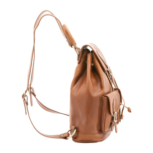 Zaino  unisex In Vera pelle Made in Italy 31x35x13 cm