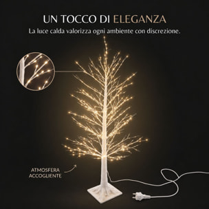 Albero luminoso decorativo con rami LED bianco caldo - Bianco