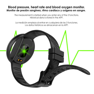 Brazalete inteligente E99 multideportivo con monitor cardiaco, notificaciones