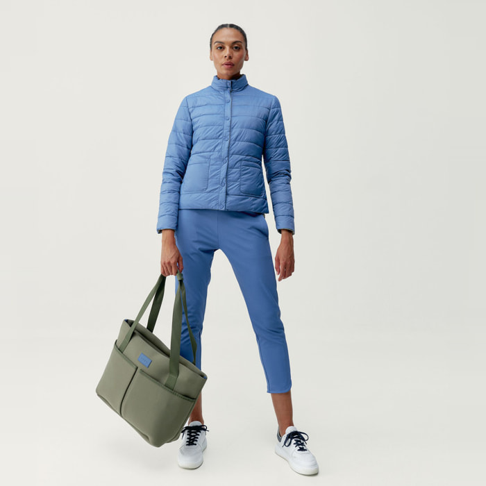 Bolso shopper Nest - caqui claro y azul