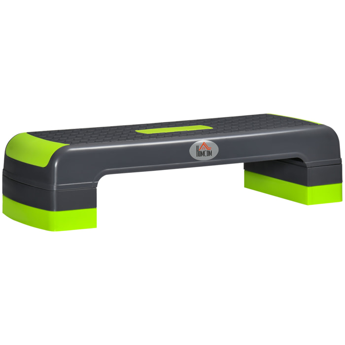 Step de Aeróbic con Altura Ajustable de 10/15/20 cm en Casa 78x28x20 cm Verde