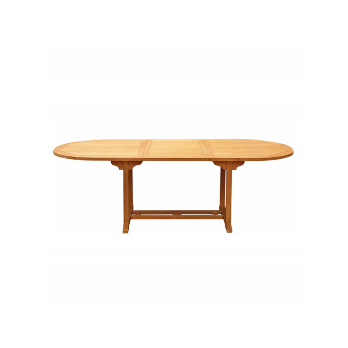 Table de jardin ovale extensible 180 à 240 cm bois de teck massif - TECKIA