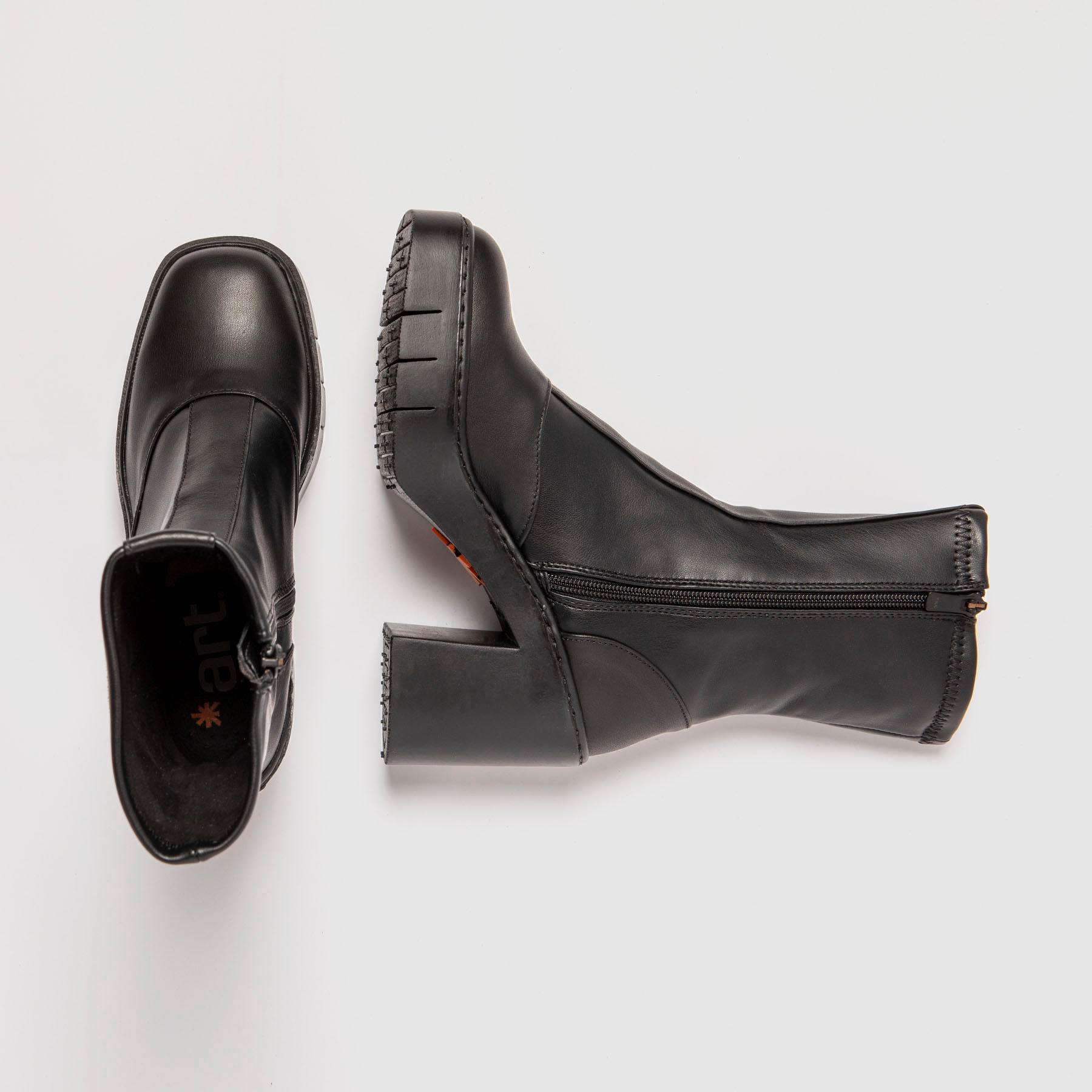 Botines con tacón 1973 NAPPA BLACK/BERNA color Black
