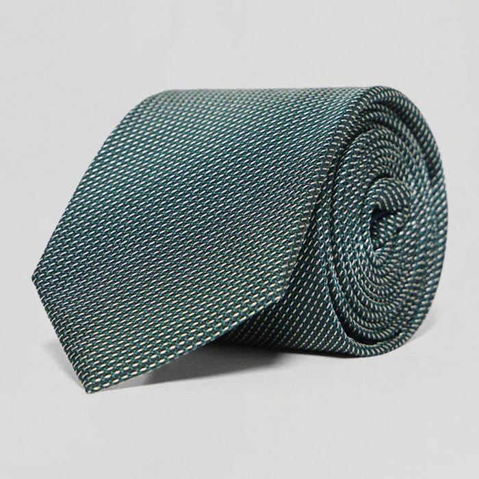 Cravatta in seta verde con logo Polo Club