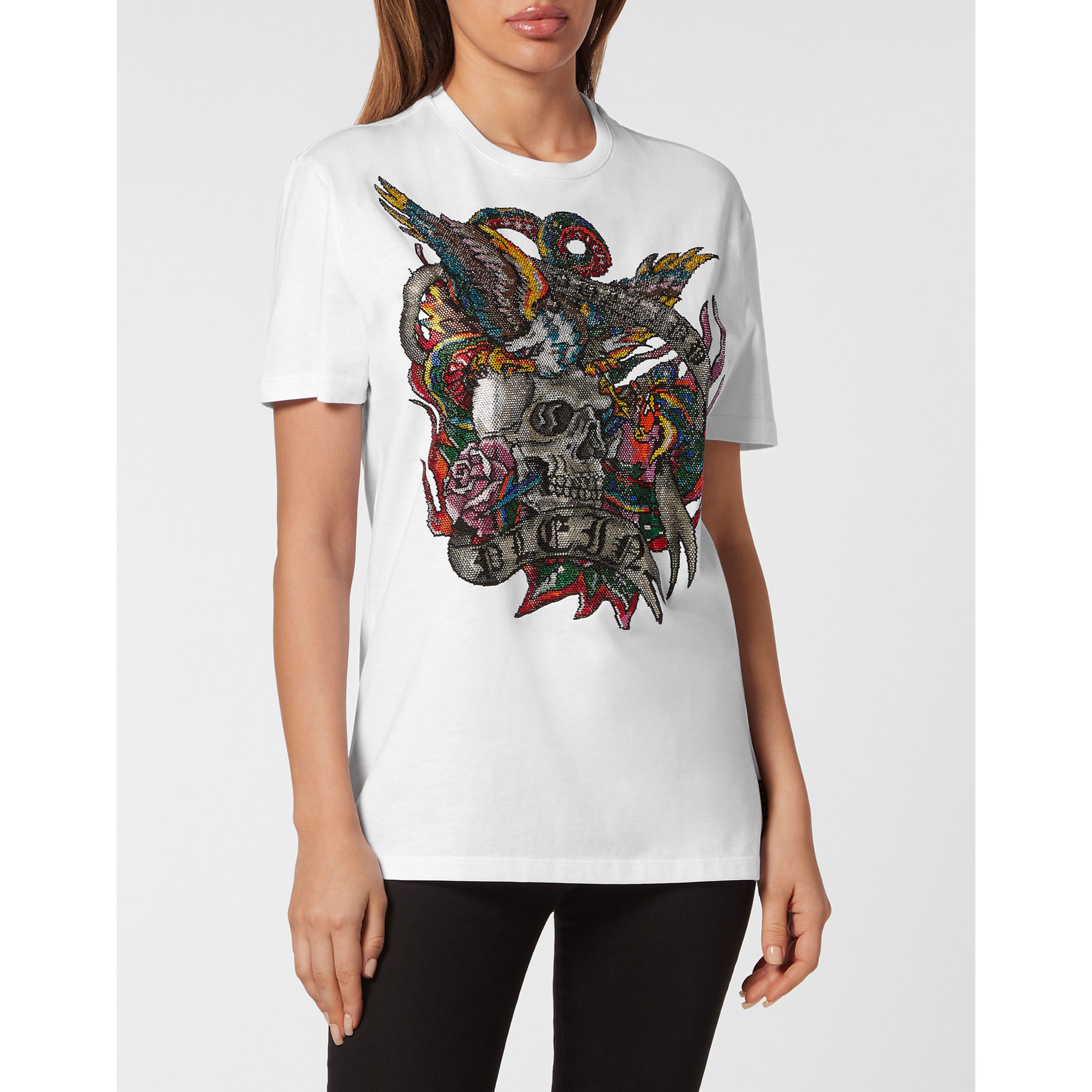 PHILIPP PLEIN T-Shirt Round Neck TATTOO