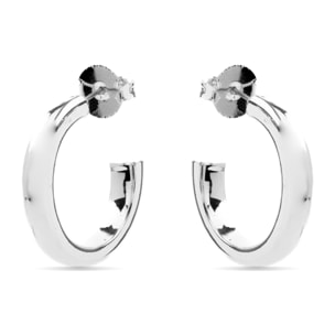 Pendientes de 25mm de diámetro acabados en rodio