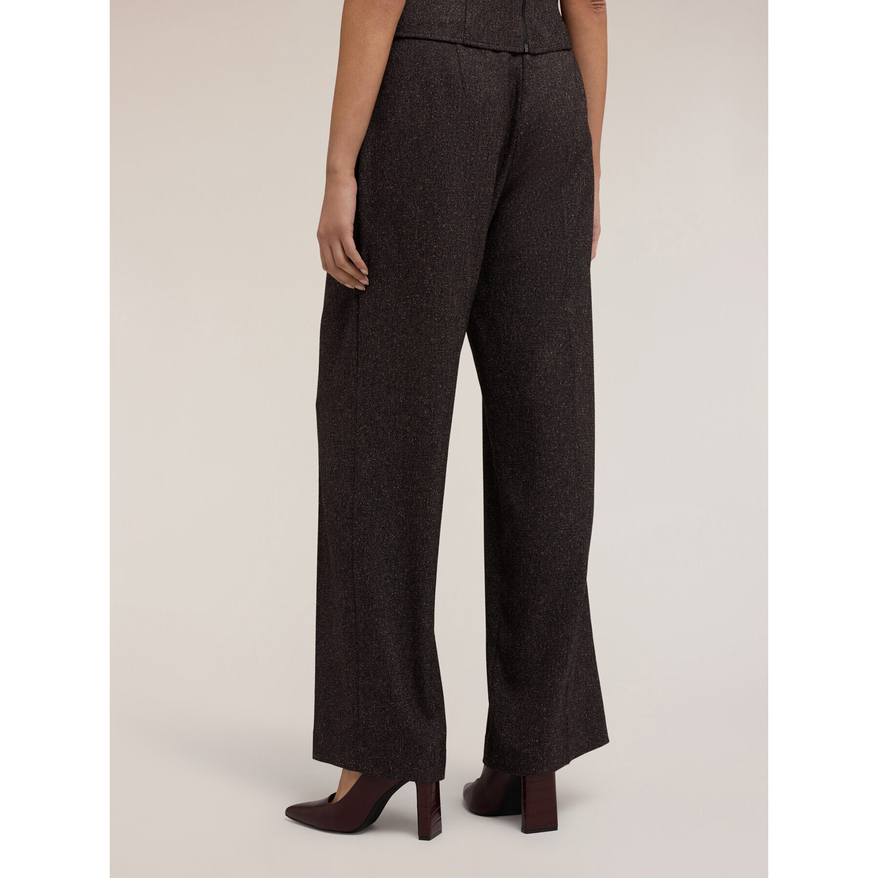 Motivi - Pantalones palazzo en hilo teñido - Gris