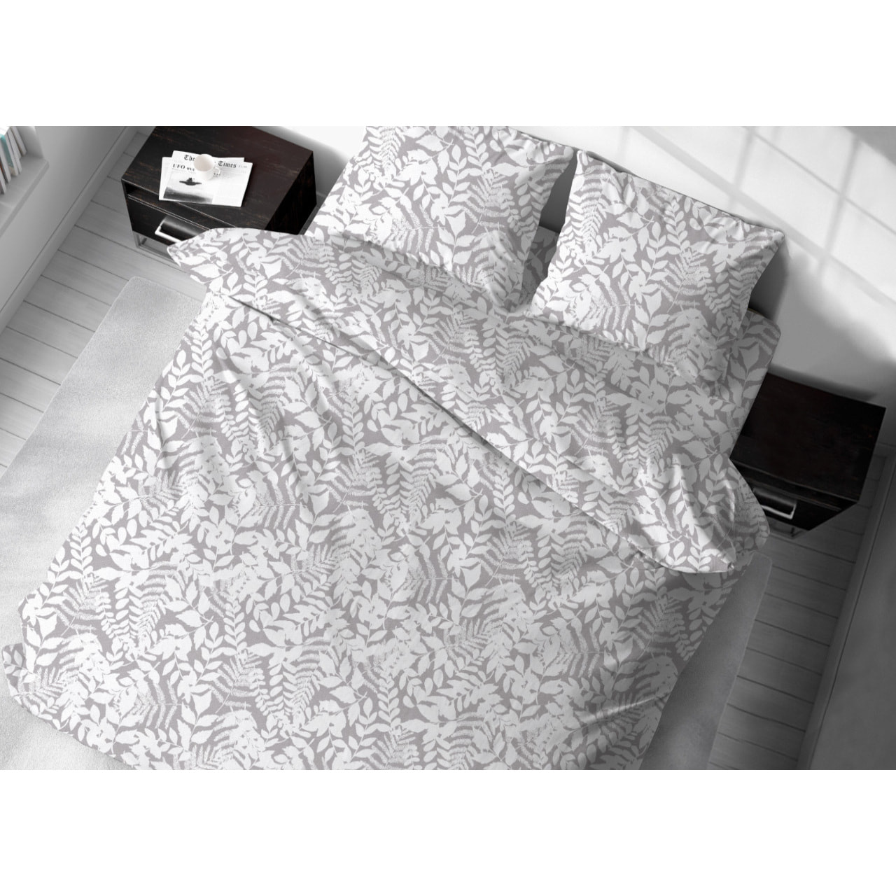 Copripiumino In 100% Cotone Disegno Natura