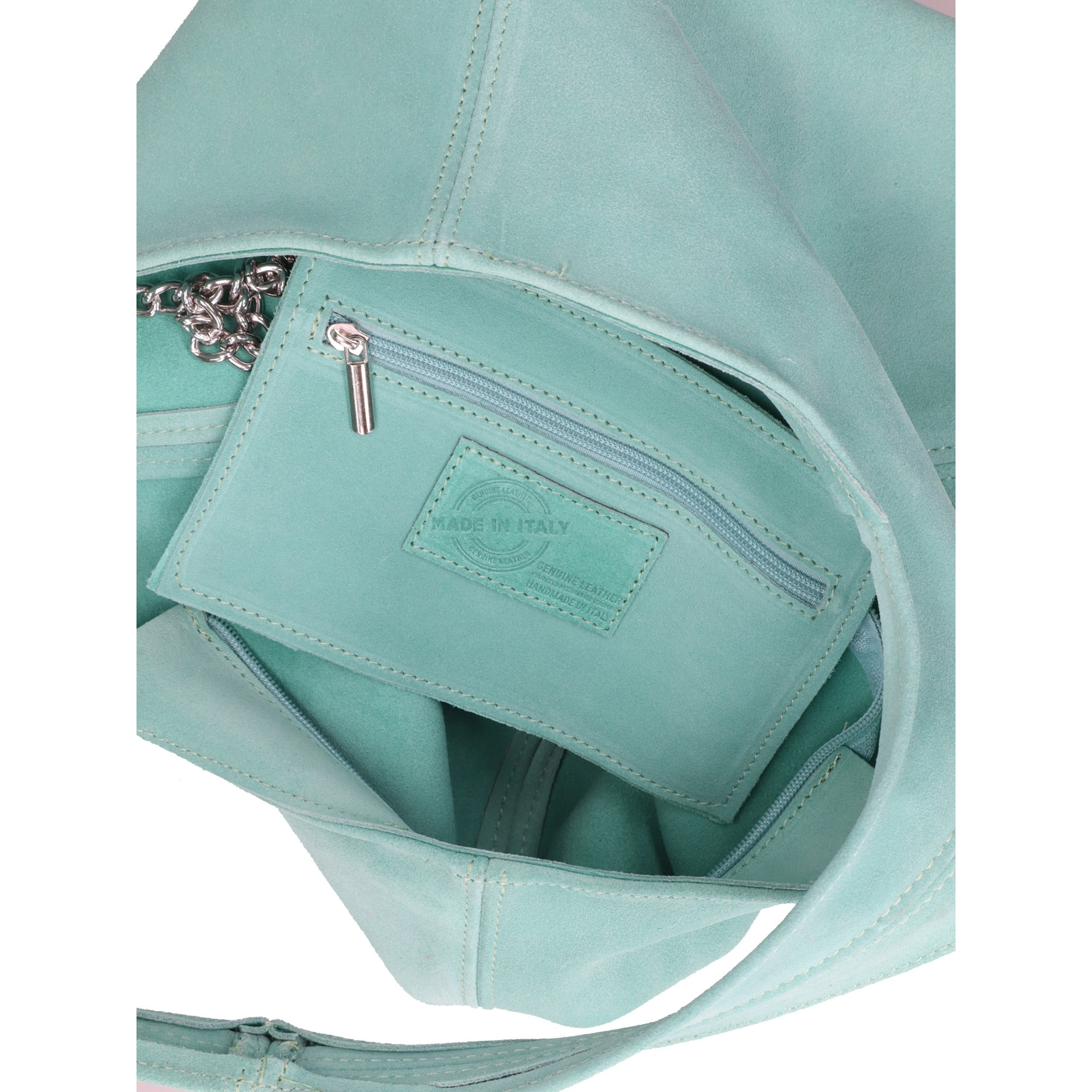 Borsa a mano da donna Made in Italy - Modello Valeria Chic - 100% pelle - 40.0 x 35.0 x 15.0 cm