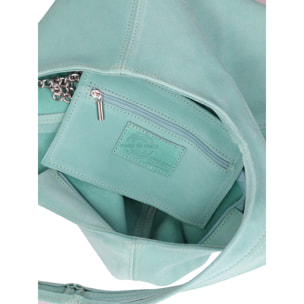 Borsa a mano da donna Made in Italy - Modello Valeria Chic - 100% pelle - 40.0 x 35.0 x 15.0 cm