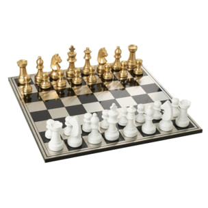 J-Line décoration Pièce D'échecs Renne - polyrésine - or/blanc