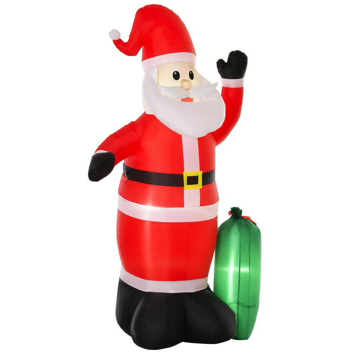 Santa Claus Inflable Papa Noel Hinchable con Luz LED Rojo