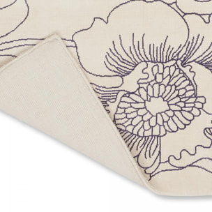 Tapis salon et chambre fait à la main en coton motif floral XEXE