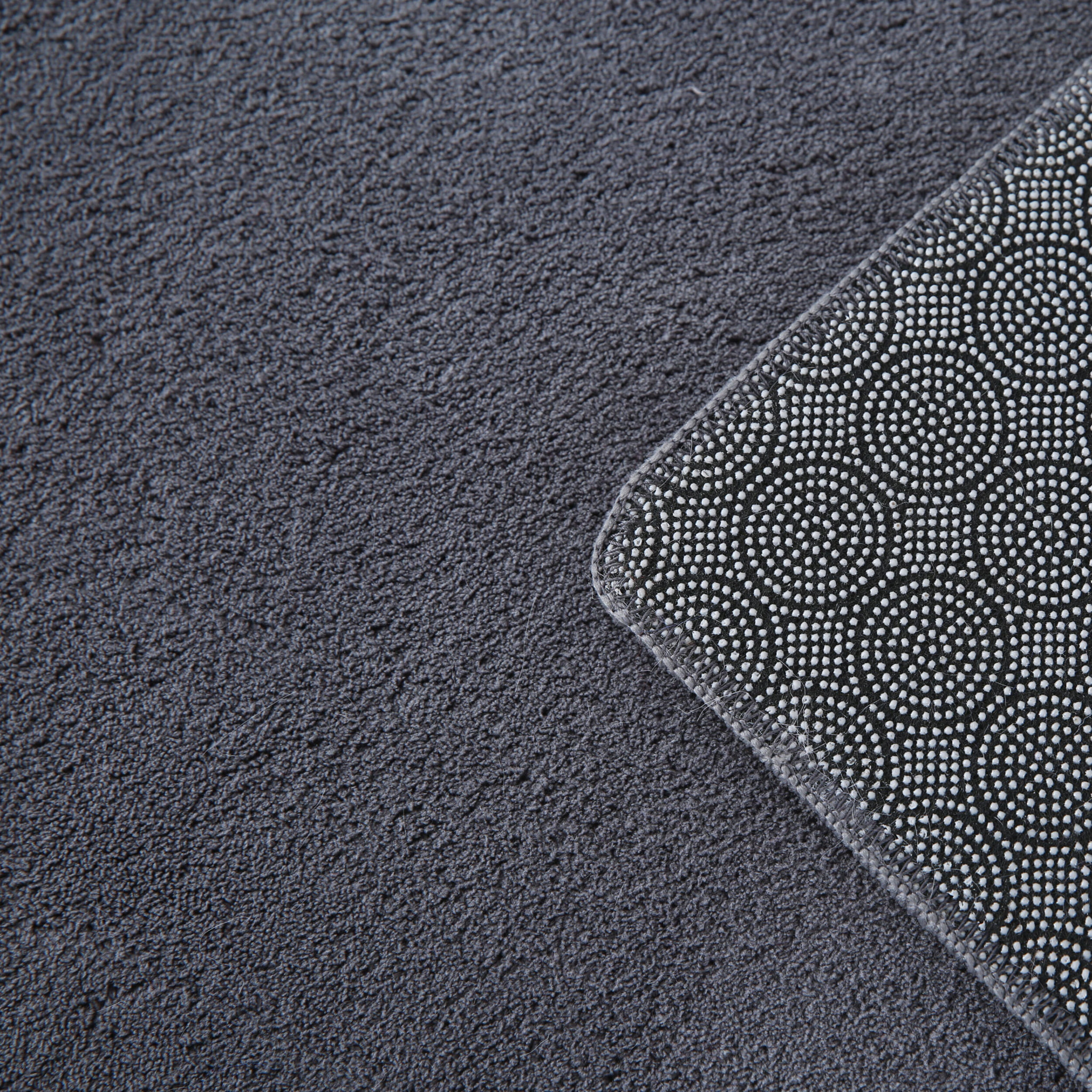 MOSCOU - Tapis rond uni Gris