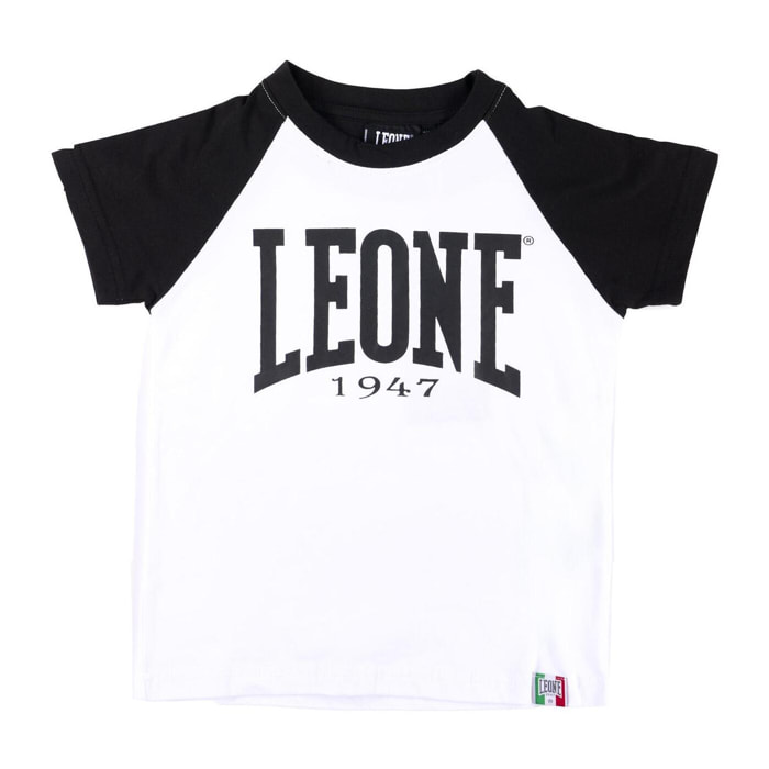 T-shirt Leone bambino con maniche corte raglan Lion Fluo