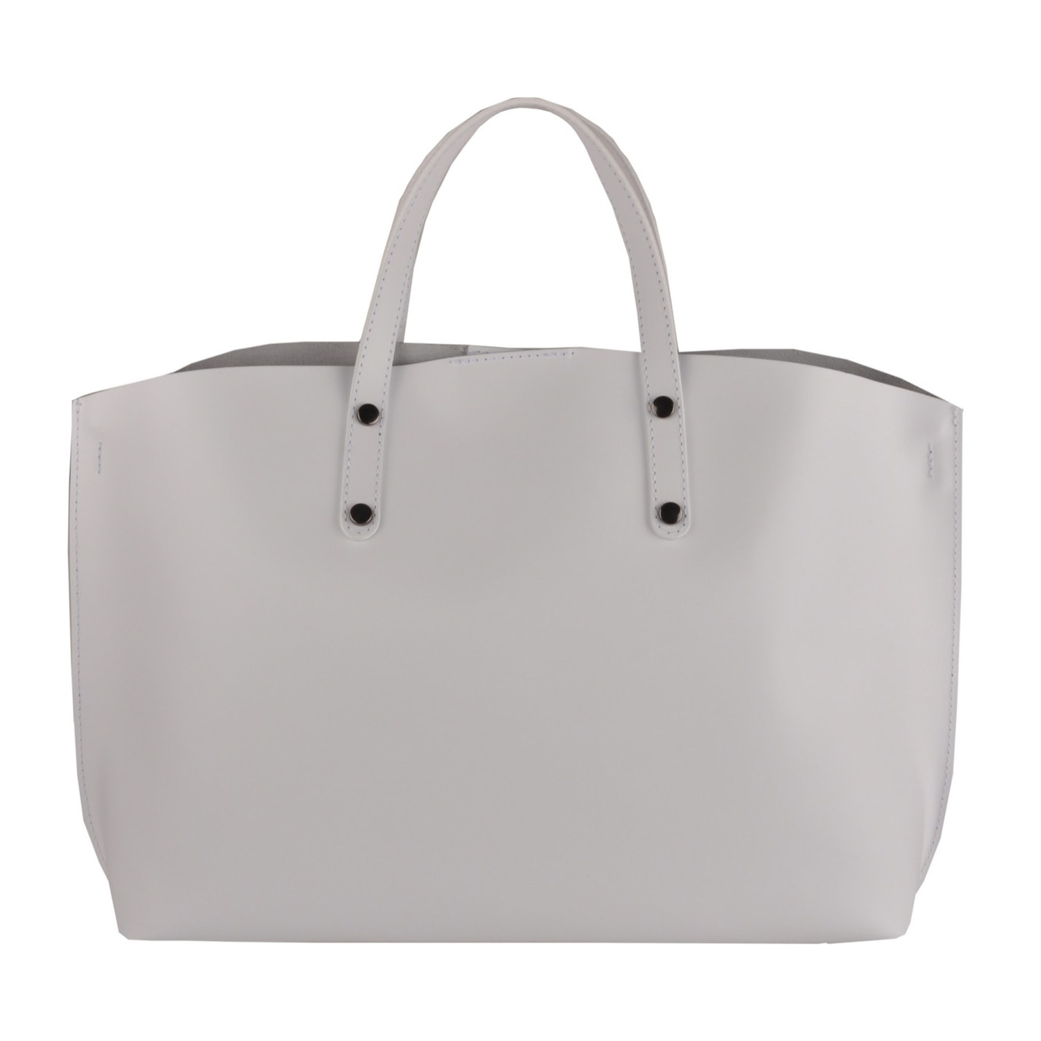 Borse Donna colore Bianco-in pelle Made in Italy L46 cm X W30 cm X H8 cmcm