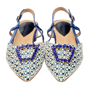 Sandali bassi - applicazione accessorio - tacco 2,5 cm