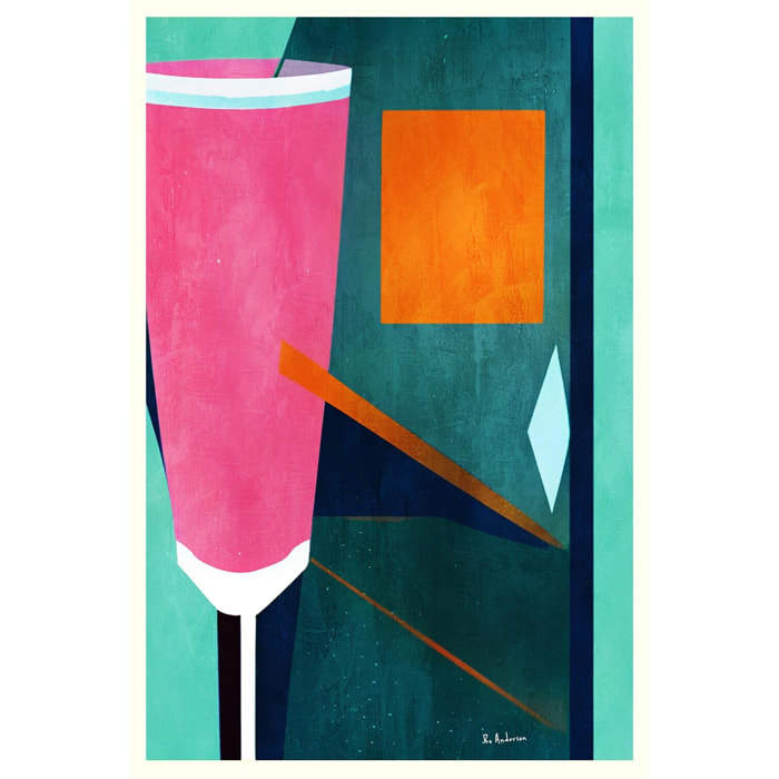 Tableau boisson mon petite crement rosé  Toile imprimée