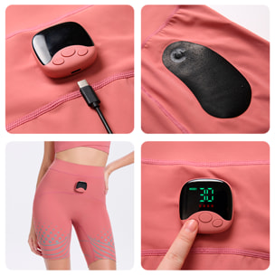 Pantalones inteligentes EMS para levantar y tonificar caderas. 6 modos con 30 niveles de intensidad. Tejido antibacteriano y batería recargable.