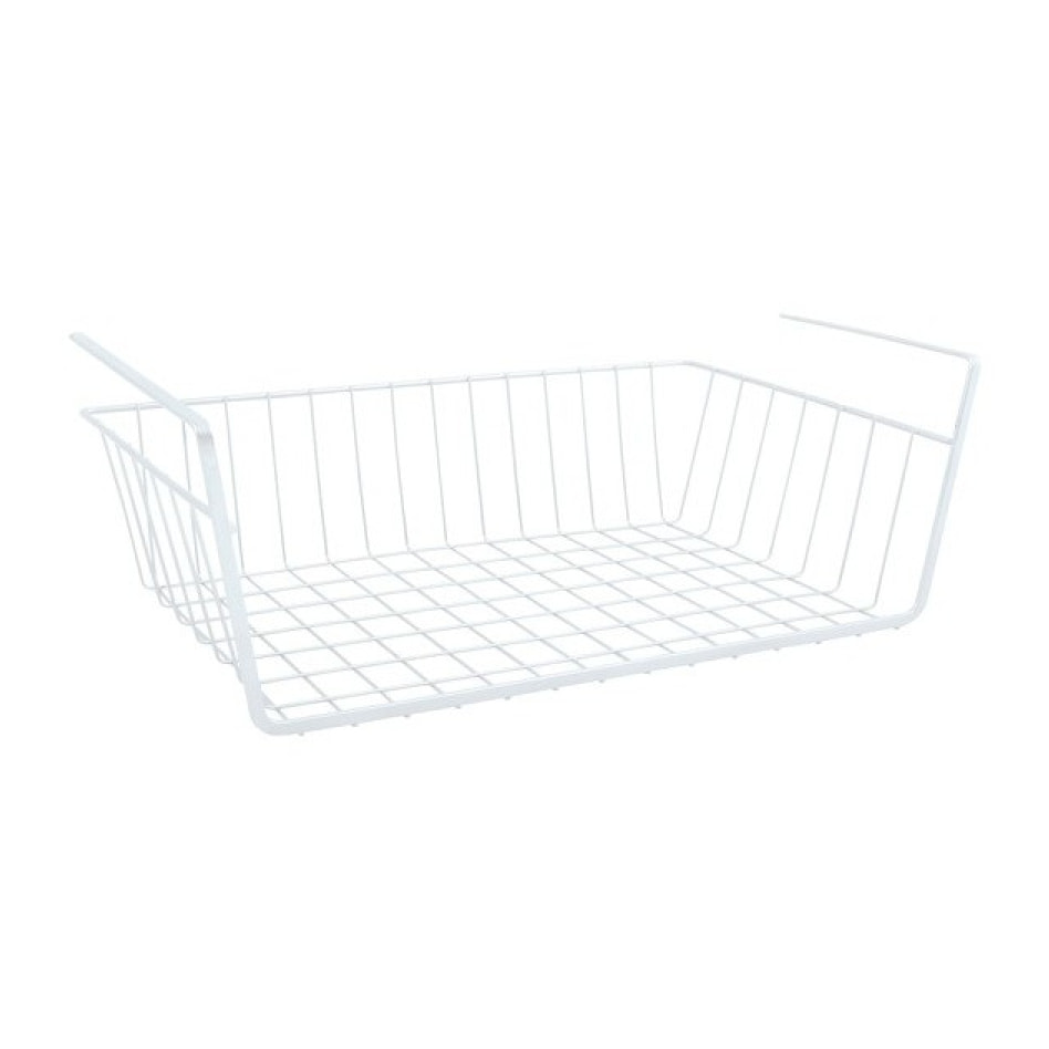 Panier de rangement suspendu à  étagère 38,5x25,5x14cm en Acier Blanc mat MSV