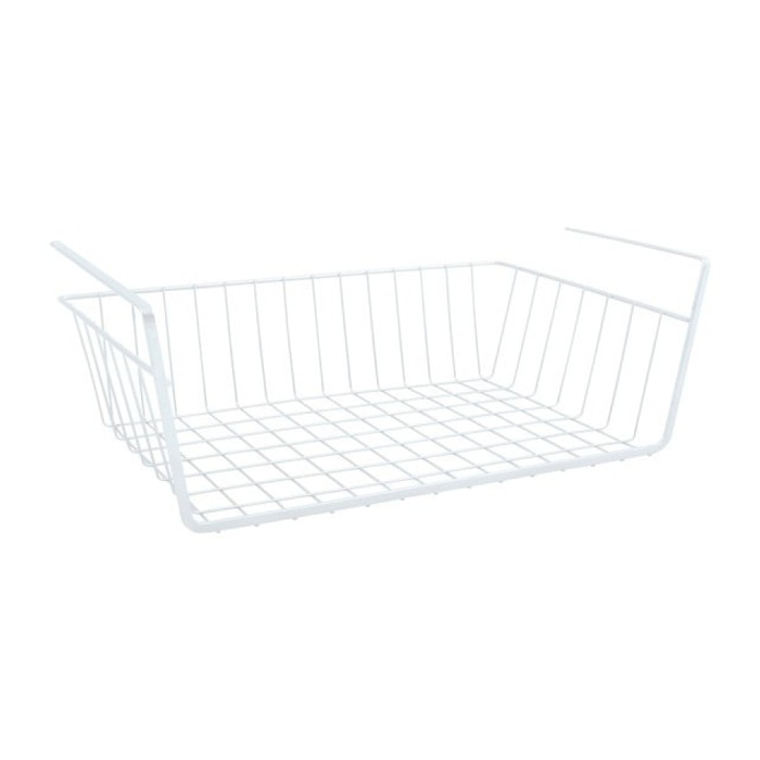 Panier de rangement suspendu à  étagère 38,5x25,5x14cm en Acier Blanc mat MSV