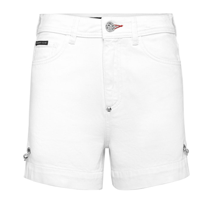 PHILIPP PLEIN Denim Shorts ICONIC PLEIN