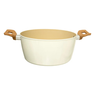 Faitout "Harmony" D24cm en aluminium forgé beige