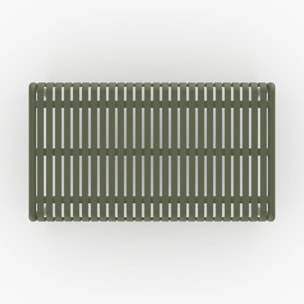 Salon de jardin 4 places en plastique vert kaki  - Ivy