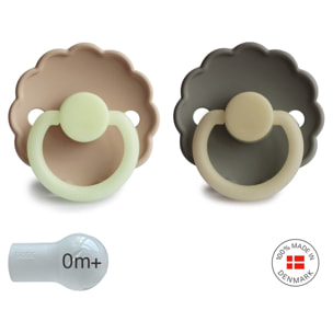 Frigg Pack 2 Chupetes Night Silicona Daisy