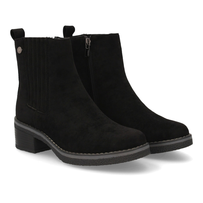 Botín mujer con tacón cierre elástico