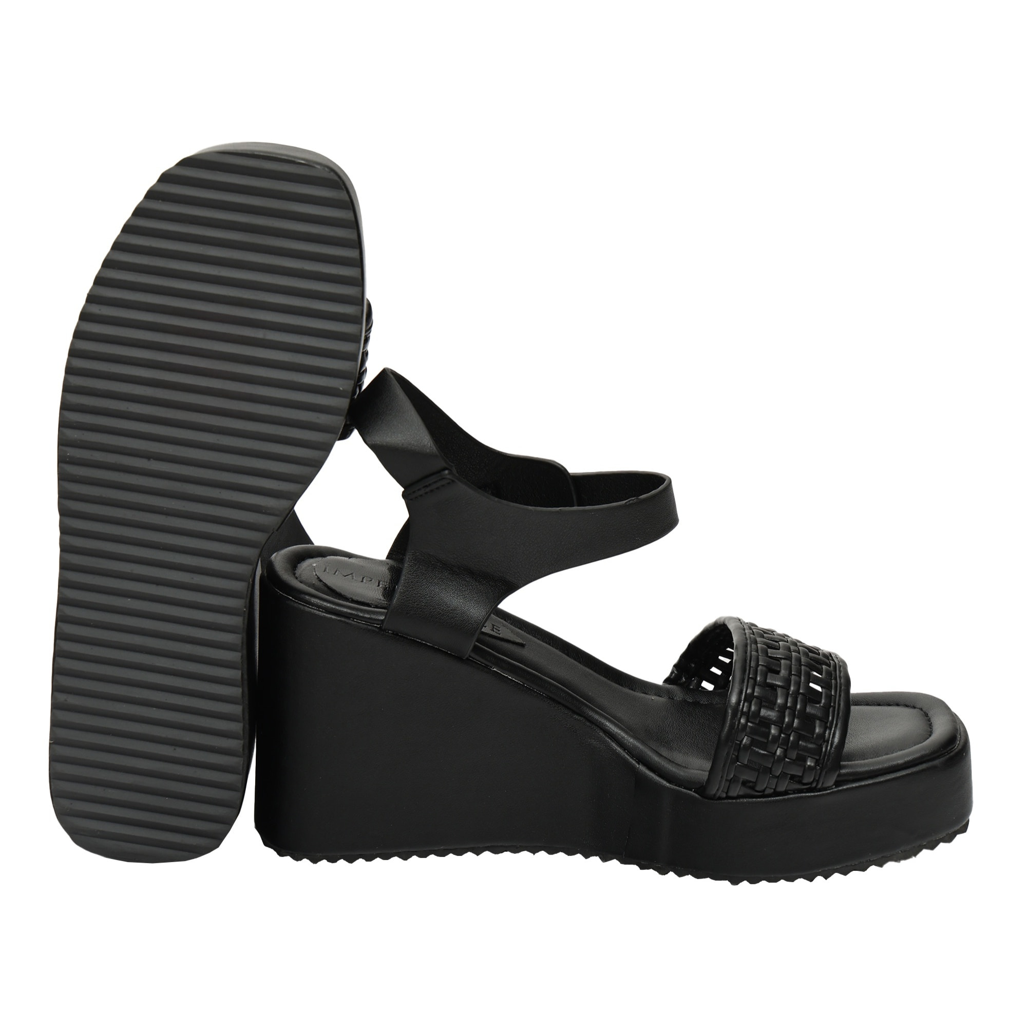 Sandali zeppa - tacco 9,50 cm - plateaux 3,0 cm