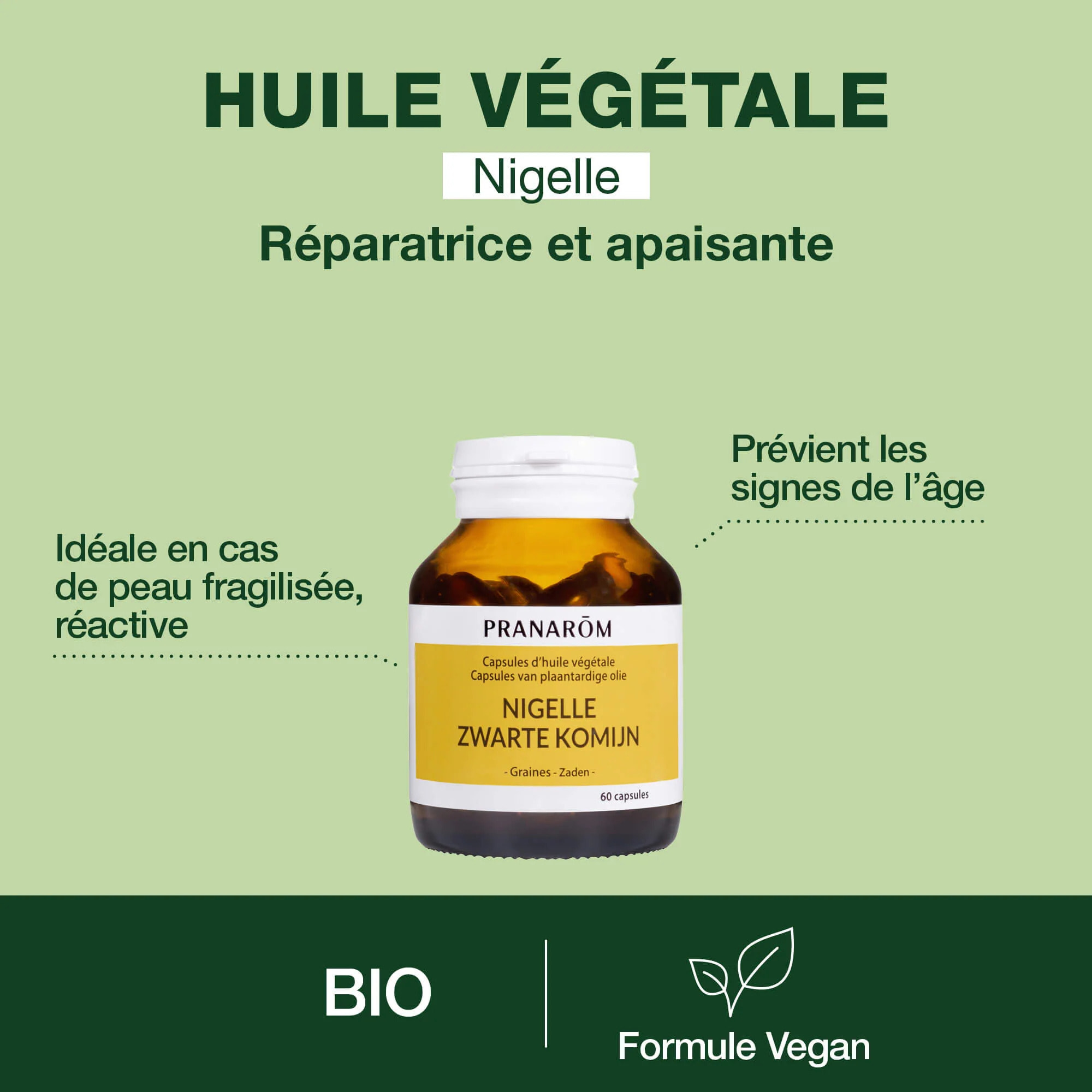 Pranarom - Capsules d'Huile Végétale de Nigelle - 60 capsules