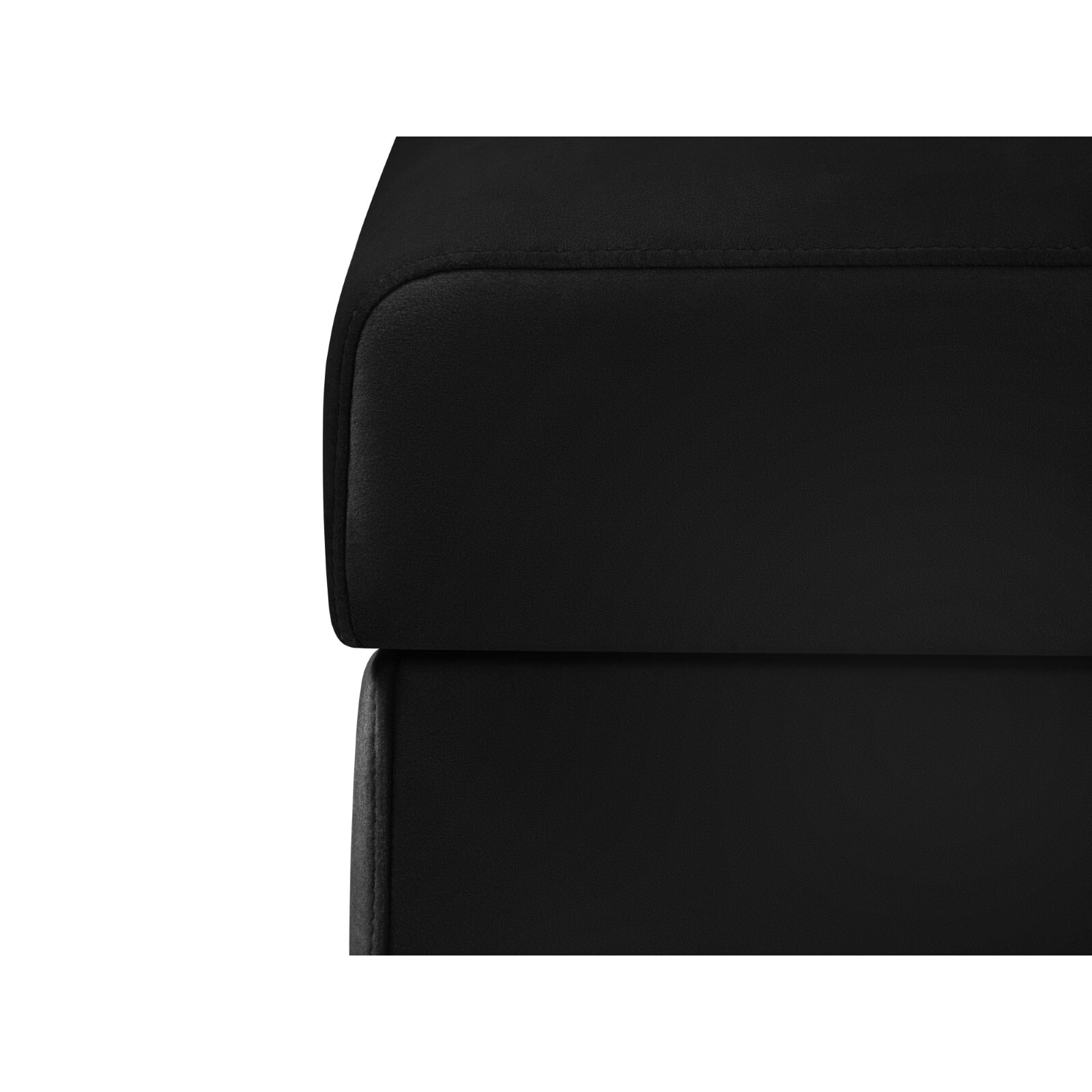 Pouf avec coffre "Yanis" en velours noir