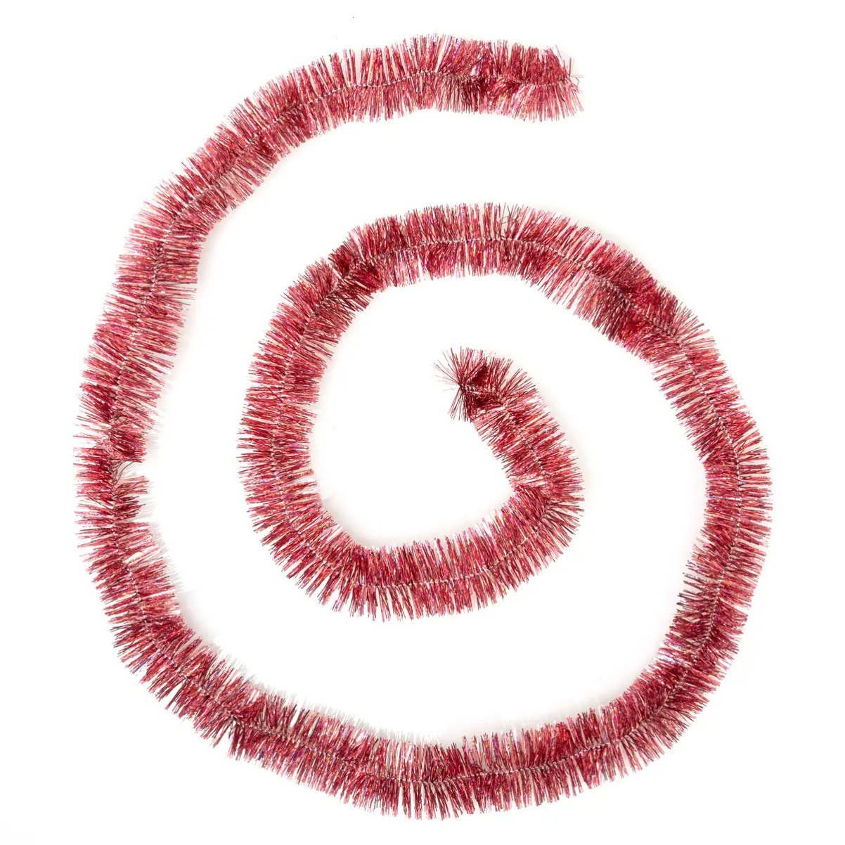 Guirlande de Noël Holographique Bord Festonné 50 x 4 x 2 M Rose