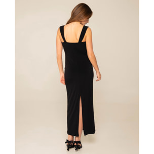 Vestido midi con tirantes