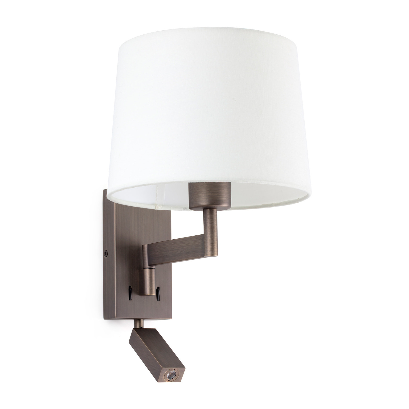 ARTIS Lampe applique avec lecteur bronze/blanc