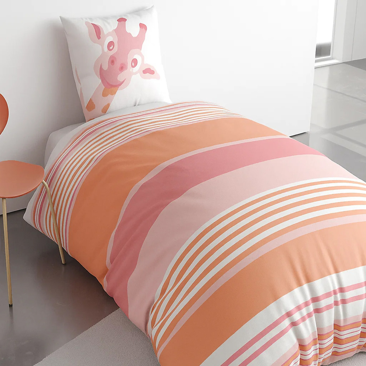 Parure De Housse De Couette 100% Coton 2pcs Louma - Blush