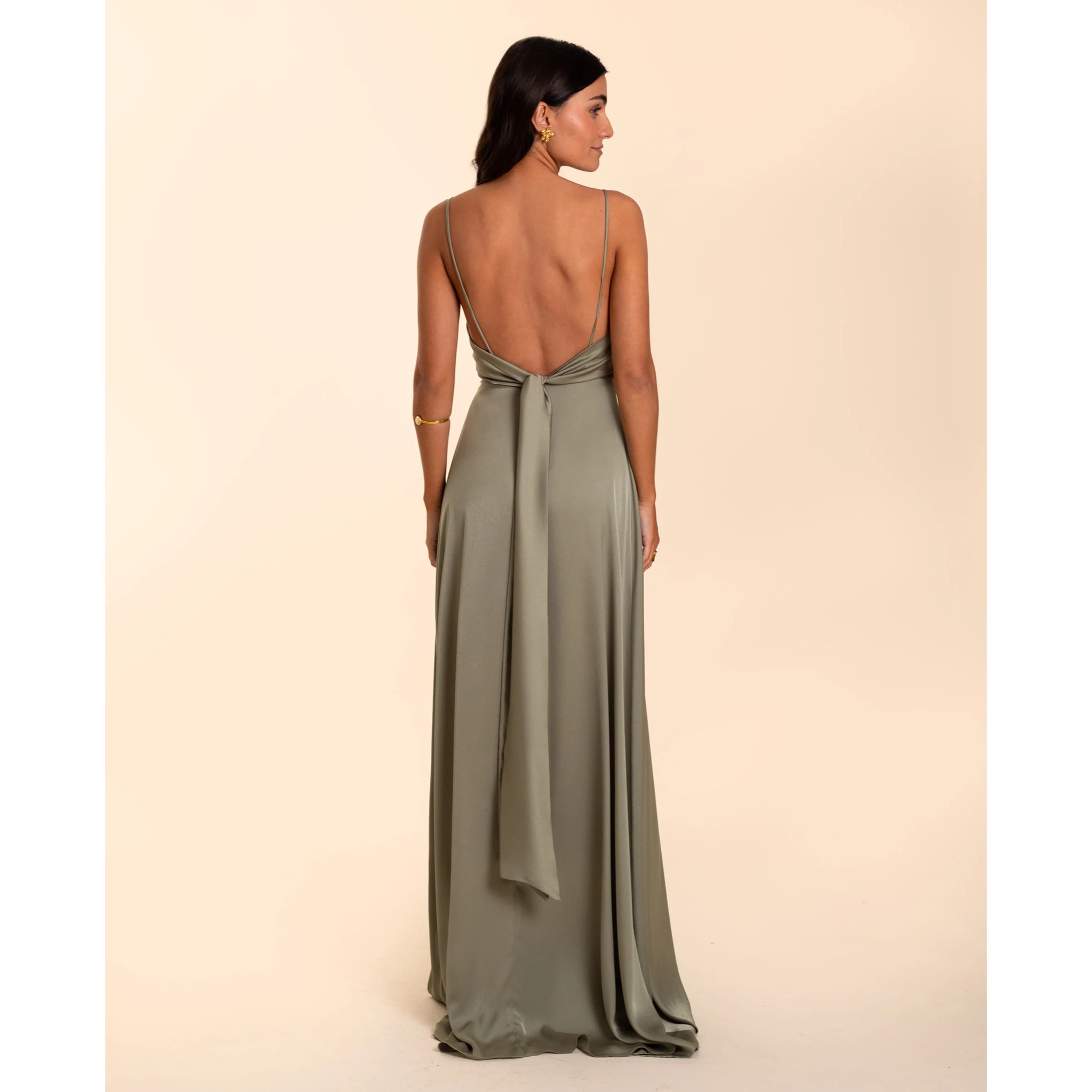 Vestido largo satinado