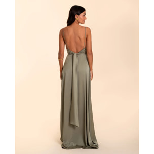 Vestido largo satinado