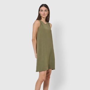 Vestido corto tirantes bambula liso