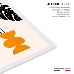 Affiche graphique ""plante en pot"" Affiche seule