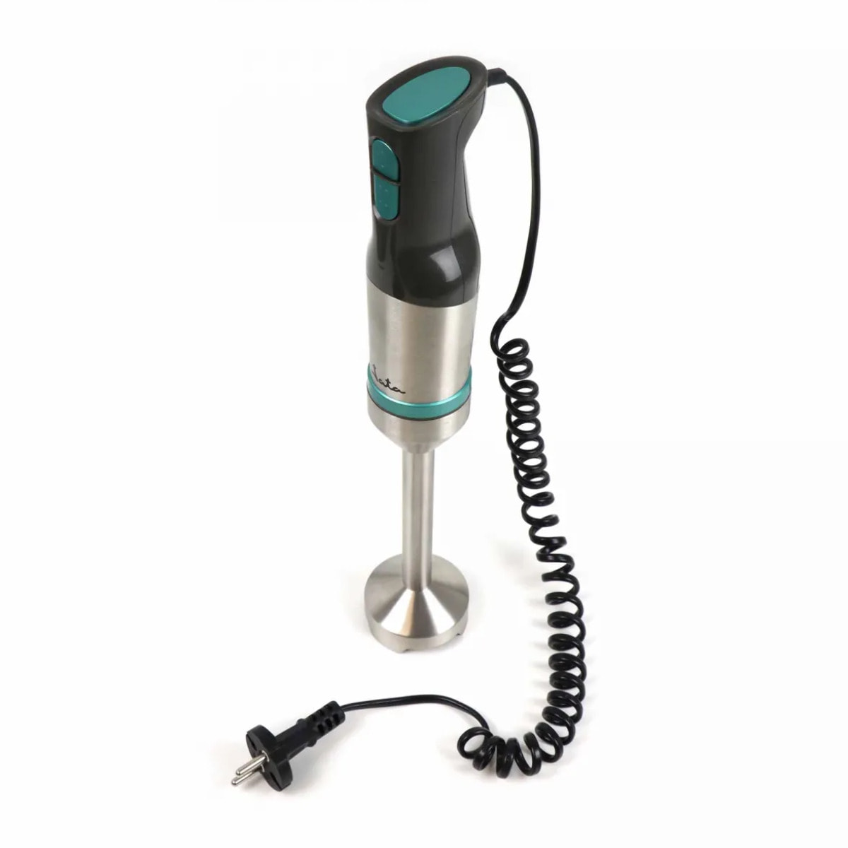 Batidora de mano JATA JEBT1853 de 1000 W. 4 cuchillas. 2 velocidades. Cable en espiral. Incluye vaso medidor
