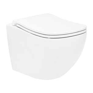 Ergo WC suspendu sans bride Vortex et fixations invisibles + abattant SoftClose (SATERG1)